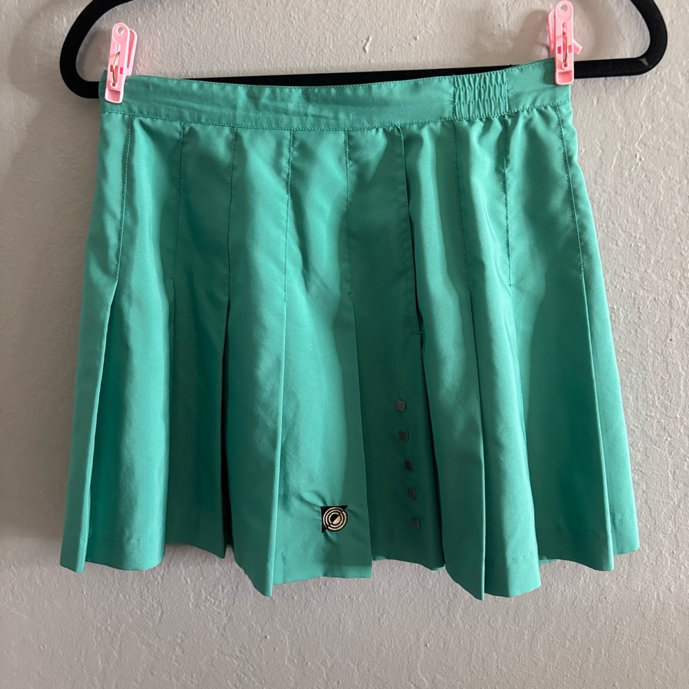 Jamie Sadock Aqua Pleated Mini Skirt